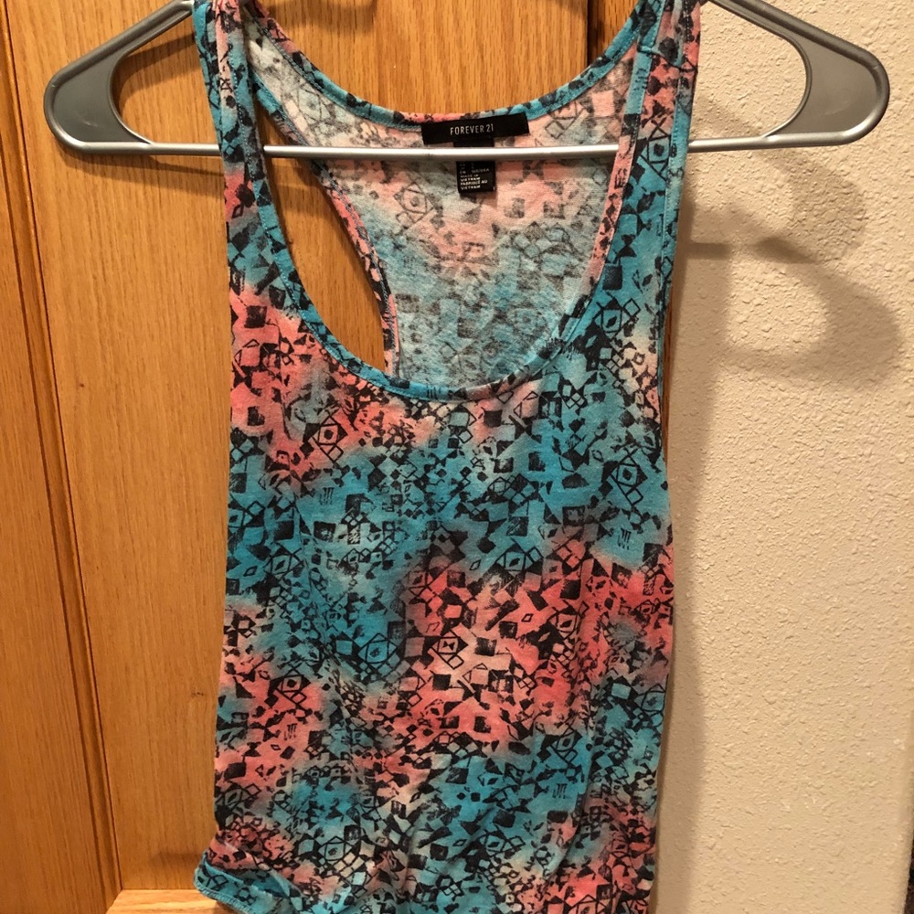 Multicolor Aztec Print Tank Top